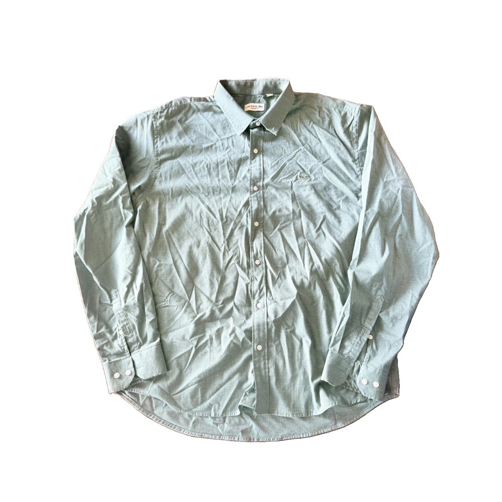 La Coste Men's Custom Fit Button Down Long Sleeve XXL FR 46  Shirt